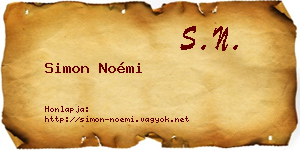 Simon Noémi névjegykártya